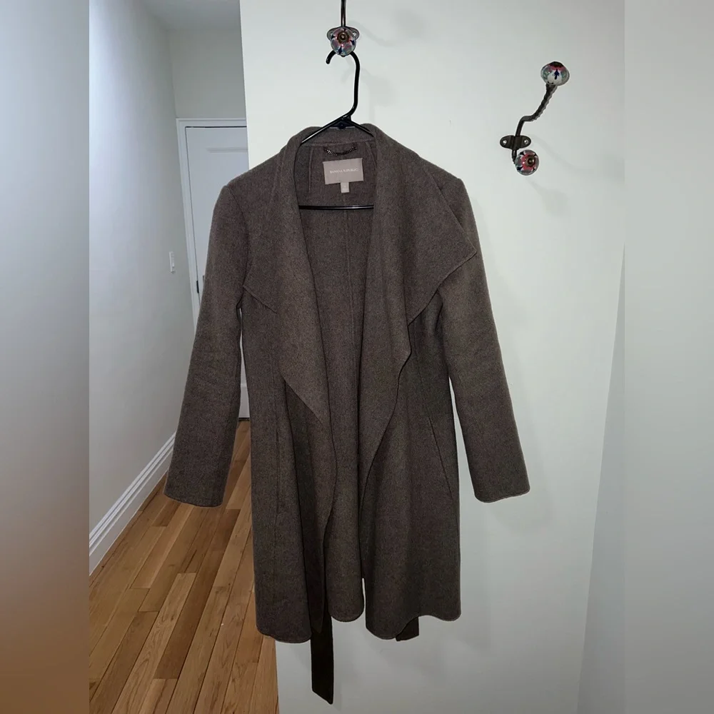 Banana Republic Wool Tie Coat - Picture 2 of 6